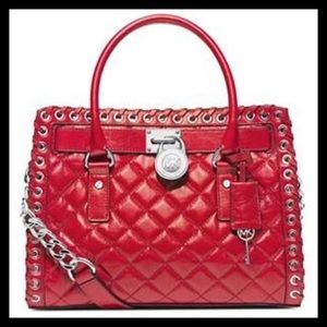 MICHAEL KORS HIPPIE GROMMET HAMILTON EW SATCHEL